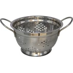 Gerimport Keuken vergiet - zilver - RVS - D18 cm x H12 cm - keuken zeef - keuken accessoires