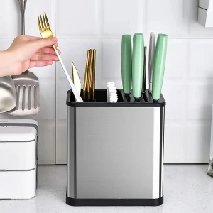 Keuken Messenrek - Keuken Organisator - Messen Houders - Bestek Houder - Keukenrek Hangend - Wandrek - Keukenrek hangend met of zonder boren - Keukengerei rek - Ophangbaar Keukenrek - Keuken Organizer