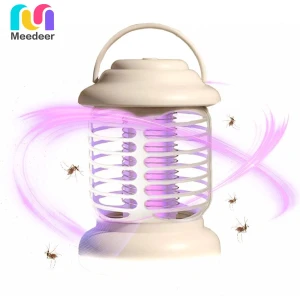 Meedeer Muggenlamp-UV- Muggenlamp Met Zijn 390 Mm Golflengte-Antimuggen lamp-USB Elektrische Muggenlamp -Muggenvanger - Insectenlamp-Insectenvanger-Muggenmoordenaarlamp Voor Thuis, Keuken, Restaurant, Bakkerij, Balkon, Terras, K (Kleur: Wit)