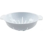 Stevig Kunststof vergiet wit 30 x 25 x 8 cm - Laag model - Plastic vergieten keuken accessoires