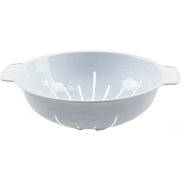 Stevig Kunststof vergiet wit 30 x 25 x 8 cm - Laag model - Plastic vergieten keuken accessoires