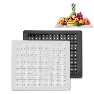 Gootsteenmat - 2 Stuks - 31x26cm - Rechthoekig - Wit en Zwart - Keuken Accessoires - Gootsteen Beschermer - Spoelbakmat - Anti Kras - Voor Wasbak - Wasbak Matje - Gootsteen Matje - Onderzetters Siliconen - Rubber Mat - Gootsteen Accessoires