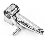 Peysaitr - Trommelrasp - Spiraalsnijder - RVS - Kaasrasp - Kaasrasp harde kaas - Keukengerei - Keuken accessoires - Roterende - Sliertensnijder - Handgebogen - Geschikt als Kaasmolen en Rasp - Zilver