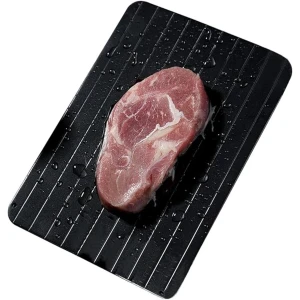 Ontdooiplaat - Ontdooiplank - Snelle Ontdooiplaa - Ontdooi Plank - Keuken Accessoires - Antiaanbakplaat - Snel Ontdooien - Bevroren Voedsel Snel Ontdooien - Ontdooien - Ontdooier - Vlees Ontdooien - Metaal - Eten - Milieubewust