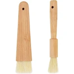 SNQ 2Pcs Multifunctionele Voedsel Borstel Praktische Olie Borstel Houten Bakken Koken Rijgen Borstel Voor Bakken Rijgen Borstel BBQ Borstels Keuken Barbecue Accessoires