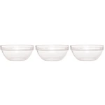 3x Salade schalen/slakommen van glas 26 cm - Schalen en kommen - Keuken accessoires