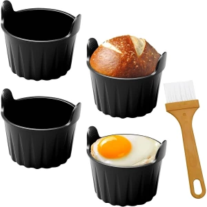 4pcs Silicone Moulds - Air Fryer Nonstick Oven Moulds - Keuken Accessoires - Herbruikbare Silicone Insert Pot Liner voor Baking Pudding en Eieren
