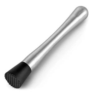 IJshamer - Cocktail Muddlers - RVS - Cocktail Accessoires - keuken en barbenodigdheden - Zilver - 20,3 x 3,5 cm - 1 stuk