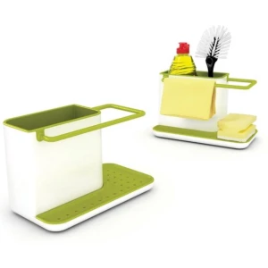 Vaatdoekhouder Keuken - Zonder Boren - Vaatdoek Rekje + Spons- & Borstelhouder - Ruimtebesparend & Hygiënisch Accessoire