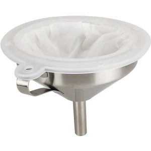 Keuken trechter - trechter keuken - trechters - jamtrechter - vultrechter - confituur trechter - inmaaktrechter - Keukengereedschap - Vloeistofoverdracht - met Filter Zeef - 1 stuks - keuken accessoires - trechter rvs - zilver