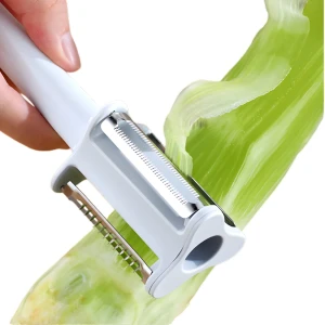 Multifunctionele 3-in-1 Bladen Dunschiller en Cutter Set - Roestvrijstalen Keuken Accessoires voor Aardappelen, Wortels, en Fruit