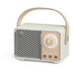 Retro Bluetooth-luidspreker, vintage decoratie, draadloze Bluetooth-luidsprekers, schattige ouderwetse stijl voor keuken, bureau, slaapkamer, kantoor, feest, buiten, kawaii-accessoires (rookgroen)