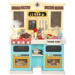85-delige Keuken Speelgoed - Kinderspeelkeuken - Kinderkeuken - met Elektrische Kraan, Keukengerei en Speelgoedeten - met Effecten - 3+ - Rollenspel - Cadeau voor Jongens en Meisjes - 66x24x83cm - Groen