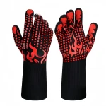 BBQ Handschoenen -Ovenwanten- BBQ accessoires-Antislip siliconen -Hittebestendig - Geschikt voor keuken, koken, bakken, lassen, snijden Waterdicht, brandwerend-Een paar