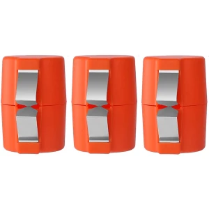 3 Stuks - Eierschaal Opener - Eiersnijder - Eierschaal Snijder - 6,5*6,5*7,2 cm - Oranje - PP-plastic en roestvrij staal - Keukengerei - Eierschaal Splitser - Voor kamperen of keuken gadgets