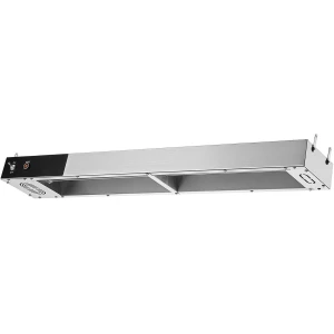 Frietverwarmer, 850 W commerciële elektrische voedselverwarmingslamp, warmtelichtstation van roestvrij staal, overhead frietverwarmer voor buffet, keuken, restaurant, zilver