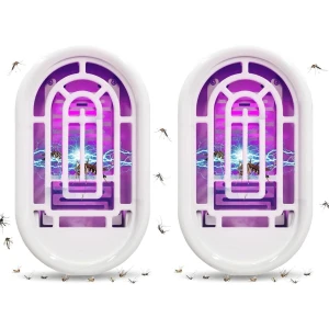 Muggenlamp 2 stuks muggendodende lamp - Effectieve muggenbestrijding - UV-lamp voor binnen - Elektrische bug zapper lamp - Huis keuken woonkamer magazijn