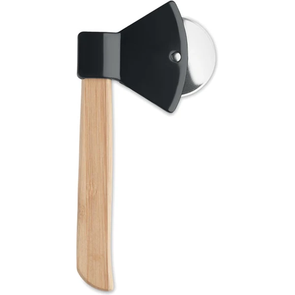 Pizzasnijder - Pizzaroller - Keuken accessoires - Bamboe hout - beige