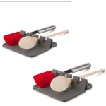 Gsedaox-Lepelhouder-Keukengerei Houder-Spatelhouder-Keuken Organizer-Siliconen-Hittebestendig-Keuken Accessoires-Grijs