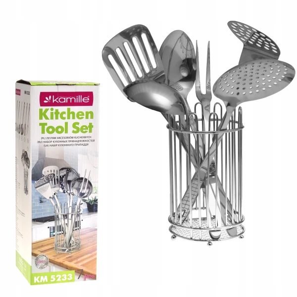 Kamille Keukengerei Set RVS 7 Delen - Keuken Accessoires