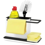 1 Keukengerei opbergdoos, gootsteen organizer, keuken sponshouder, opbergplank voor schoonmaakproducten en afdruiprek, accessoires