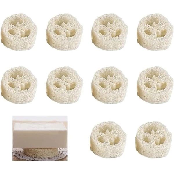 10 stuks Luffa-spons zeepbeschermers voor zeepbakje - Accessoires voor douche/bad/keuken/werkbladen