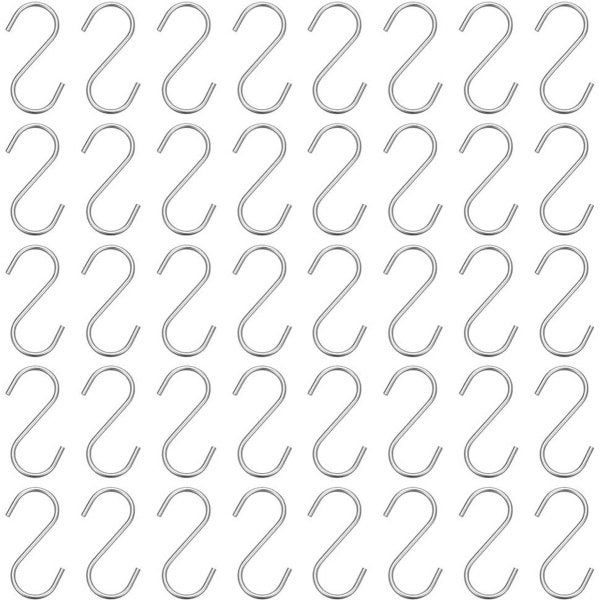 304 Roestvrij Stalen S-vormige Haken | Kledinghaak Keuken S-haken | Opknoping Kookgerei Sleutelhangers Tassen | Sieraden Kast Accessoires | 30 Stuks | 4,1 x ...