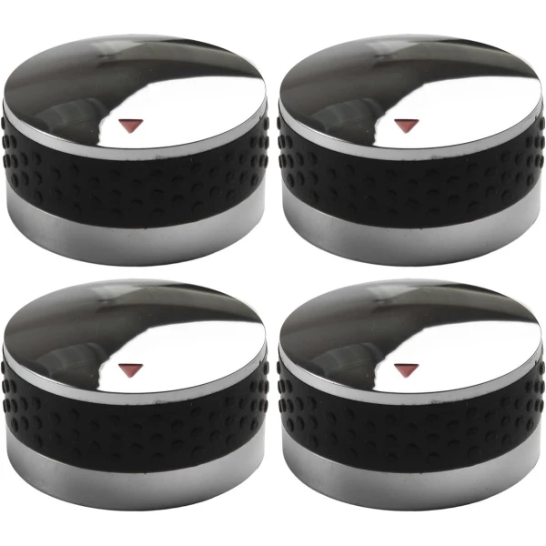 4 stuks vervangende bedieningsknoppen - ontwerp met zachte grip - barbecuegrill - gasfornuisknop voor keuken - accessoires voor fornuis (58 mm)