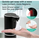 DiverseGoods Zeepdispenser, automatisch, wandmontage met sensor, elektrische zeepdispenser met inductie, infrarood set en USB-opladen, IPX5 waterdicht, bewegingssensor Geschikt voor keuken en badkamer