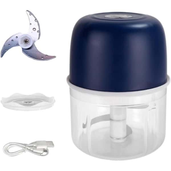 Elektrische Knoflookhakker - Keuken Chopper - Snel Ingrediënten Snijden - Draadloos en Compact - 9.6 x 9.5 x 9.6 cm