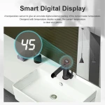 Elektrische kraan - Elektrische Kraan Keuken - Kokendwaterkranen - RVS Warmwaterkraan - 3200W - 2-in-1 - Heet - Koud - Digitaal Display - IPX4 - Badkamer - Metaal Zwart