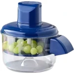 Fruitschiller - Elektrische Fruitschiller - Druiven Schilmachine - Inclusief Reinigingsborstel - USB-Oplaadbare - voor Druiven & Tomaten - Geschikt voor Thuis, In De Keuken en Op De Camping - Blauw