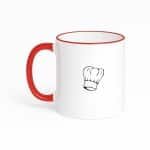 Hacebo® - Koken koffiebeker met gekleurde rand rood - Kok - Beste kok - thee mok - koffie beker - Chef - Keuken - Bakken - Cadeau - Accessoires - koffiemok - 330 ML