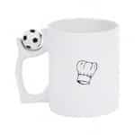Hacebo® - Koken koffiebeker met voetbal wit - Kok - Beste kok - thee mok - koffie beker - Chef - Keuken - Bakken - Cadeau - Accessoires - koffiemok - 330 ML