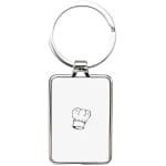Hacebo® - Koken sleutelhanger rechthoekig - Kok - Beste kok - sleutelhangers - Chef - Keuken - Bakken - Cadeau - Accessoires - rechthoekige sleutelhanger - 3 x 7.8 CM