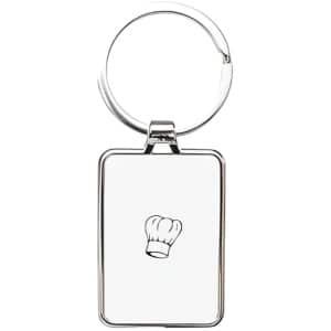 Hacebo® - Koken sleutelhanger rechthoekig - Kok - Beste kok - sleutelhangers - Chef - Keuken - Bakken - Cadeau - Accessoires - rechthoekige sleutelhanger - 3 x 7.8 CM