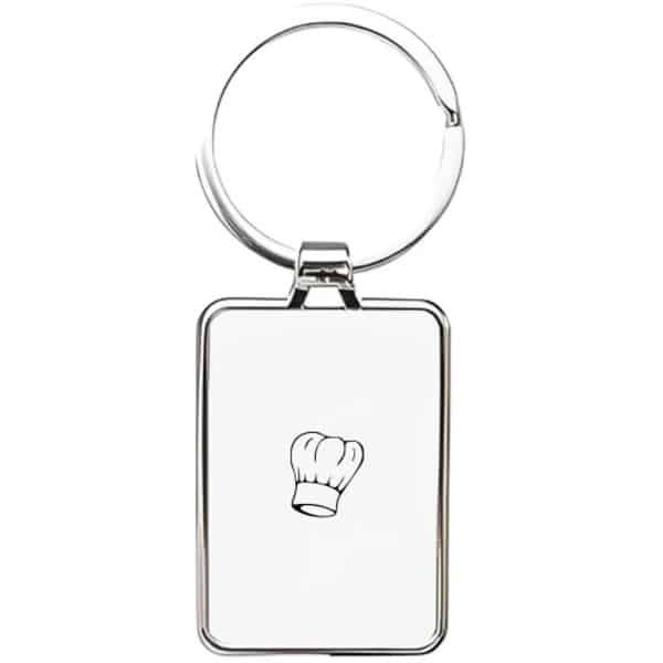 Hacebo® - Koken sleutelhanger rechthoekig - Kok - Beste kok - sleutelhangers - Chef - Keuken - Bakken - Cadeau - Accessoires - rechthoekige sleutelhanger - 3 x 7.8 CM