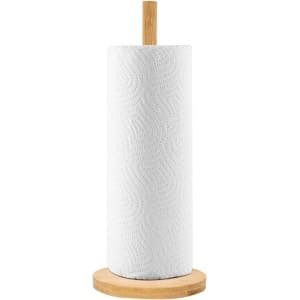 Houten Papieren Handdoekhouder met Antislip Basis - Stijlvolle Keuken Accessoire