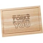 Houten Snijplank - Keuken Accessoire - Vlees Serveren - Grappige Gravure - Bruin