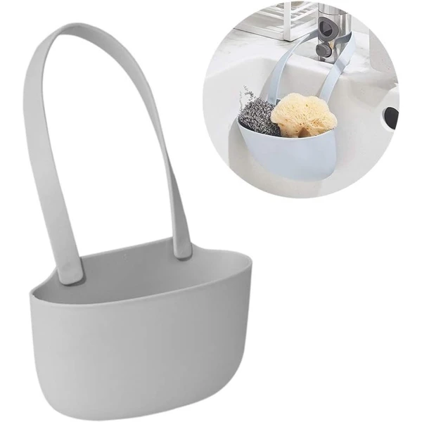 Keuken Organizer met Sponshouder, Hangende Caddy voor de Gootsteen, Ruimtebesparend en Praktisch Accessoire voor Keukenopslag