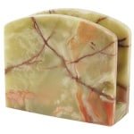 Moderne Marmeren Servethouder 5.5 Inches - Handgemaakt Groene Onyx Keuken Accessoire