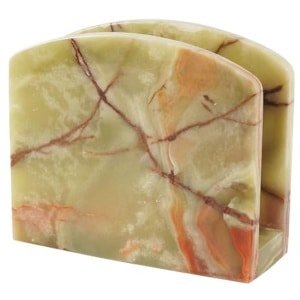 Moderne Marmeren Servethouder 5.5 Inches - Handgemaakt Groene Onyx Keuken Accessoire