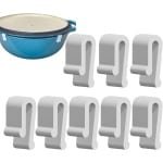 Oven Deksel Clips - Keuken Accessoires - Kookgerei Beschermen - Voedselveilig Siliconen - 2.3 x 1.5 x 1 cm - Wit