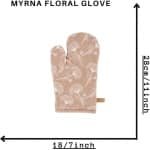 Ovenwant - Keuken accessoire - Bescherming tegen hitte - Met ophanglus - 18x28cm - Roze bloemenprint