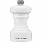 Pepermolen - Kruidenmolen Tafel - Keuken Accessoire - Precisie Staal Mechanisme - 10 cm - Wit Glans