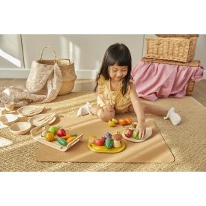 Plan Toys houten keuken accessoires Assorted fruit & vegetable