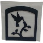 Servethouder Kolibrie - Keuken Accessoire - Tafel Decoratie - Stevig Metaal - 15 cm - Zwart