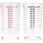 Set van 2 Maatbekers 90 ml voor Cocktails, Koffie en Keuken - Perfecte Accessoires voor Bar en Feestjes