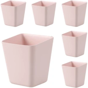 Set van 6 hangende bekerhouders, wandorganisatoren, accessoires voor rollende winkelwagentjes, hangende pennenhouders, opslagcontainers voor huisdecoratie kantoor, keuken, kunst- en