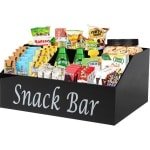Snack Organizer Keuken - 4 Vakken Opbergdoos - Ruimtebesparend & Overzichtelijk - Transparant Acryl - Met Handvat - Voor Snacks, Thee, Kruiden & Coffee Station Accessoires